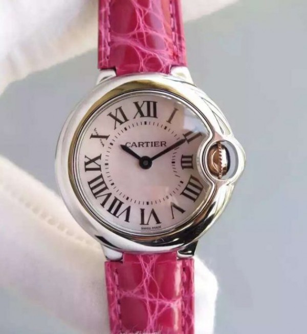 Cartier Ballon Bleu Ladies 28mm SS White Dial Ronda Quartz